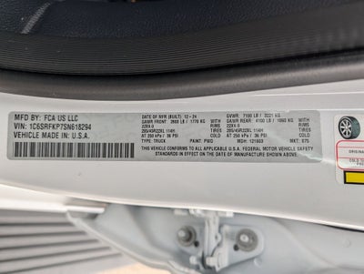 2025 RAM 1500 Tungsten