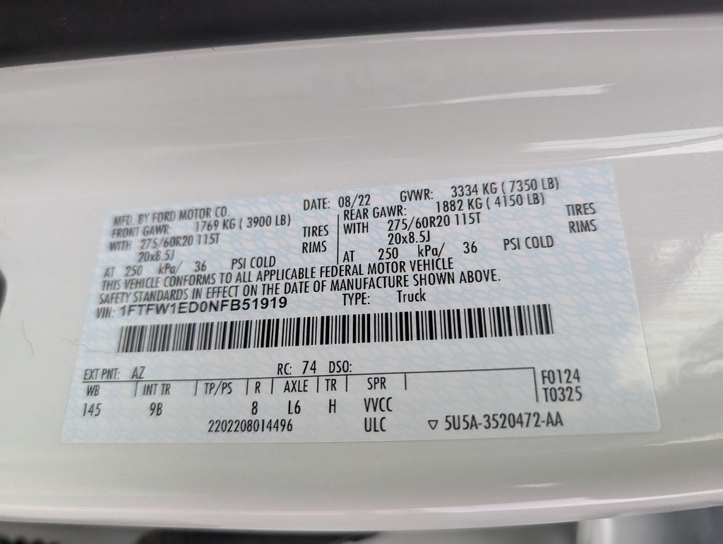 2022 Ford F-150 Platinum