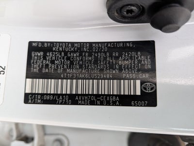 2020 Toyota Camry Hybrid XLE