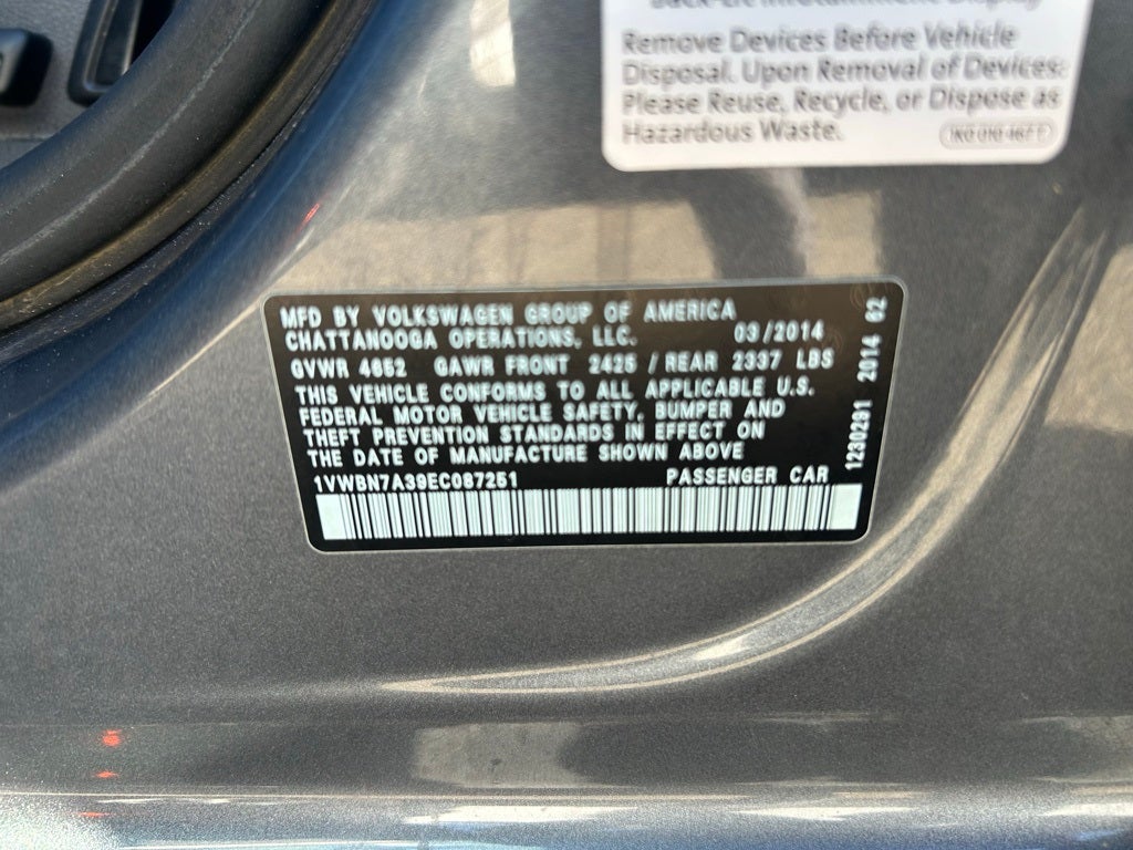 2014 Volkswagen Passat TDI SE