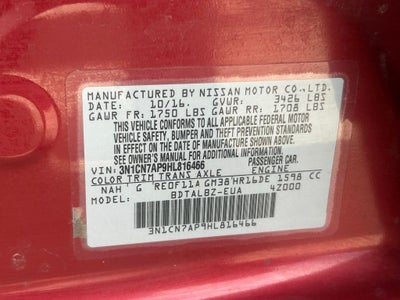 2017 Nissan Versa 1.6 SV