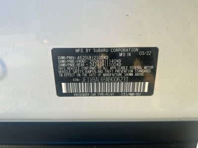 2022 Subaru WRX Limited