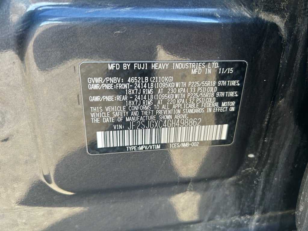 2016 Subaru Forester 2.0XT Touring