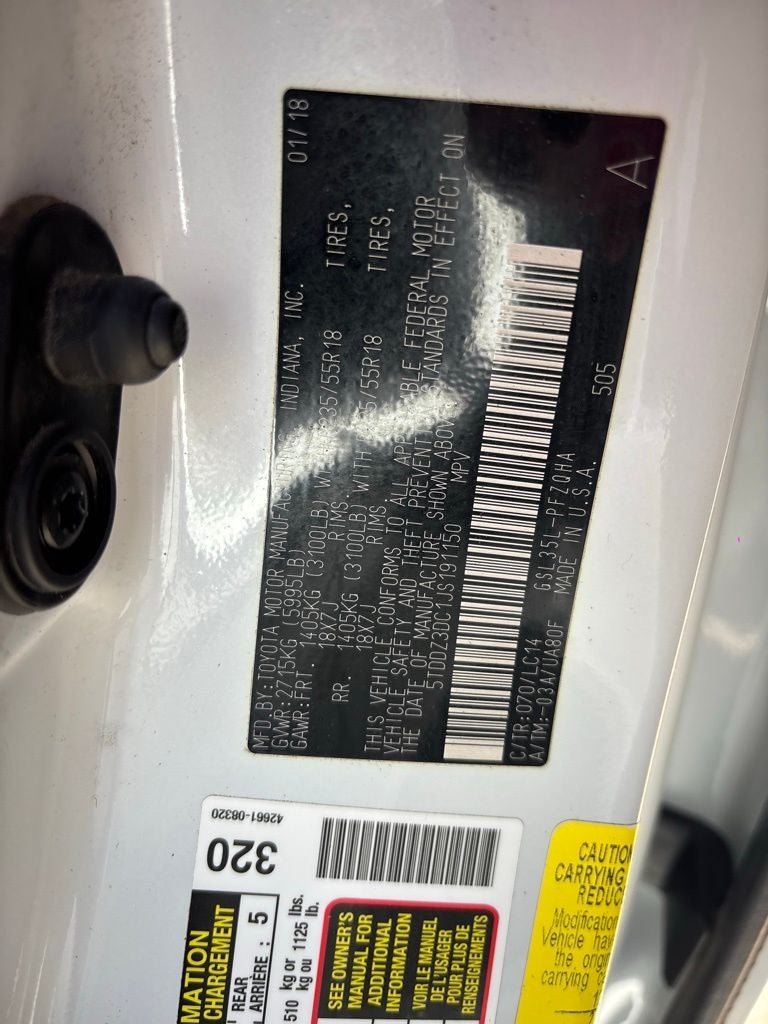 2018 Toyota Sienna XLE 7 Passenger