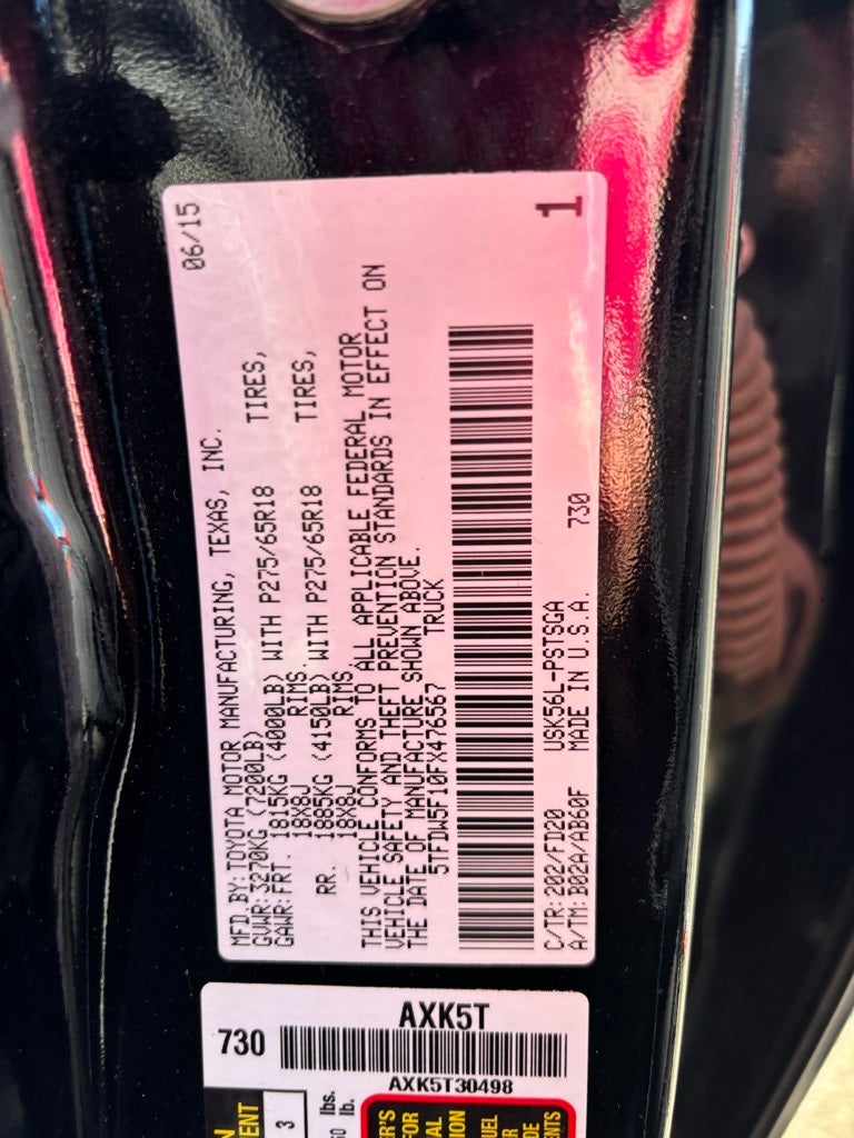 2015 Toyota Tundra TRD Pro 5.7L V8