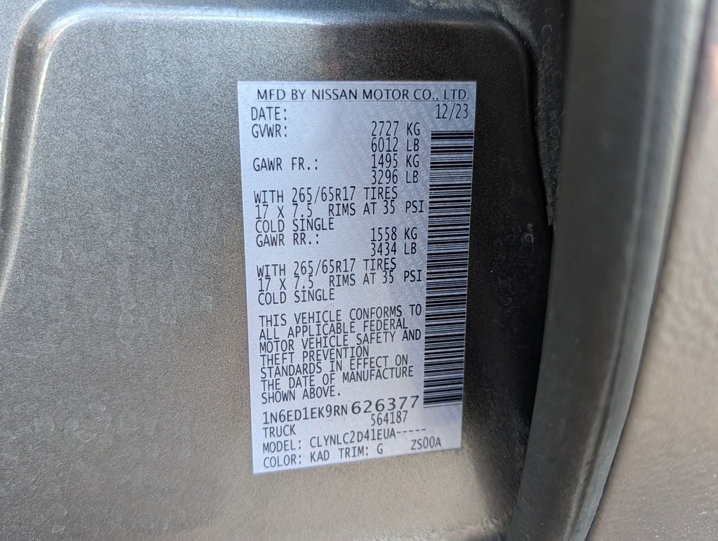 2024 Nissan Frontier SV 4X4