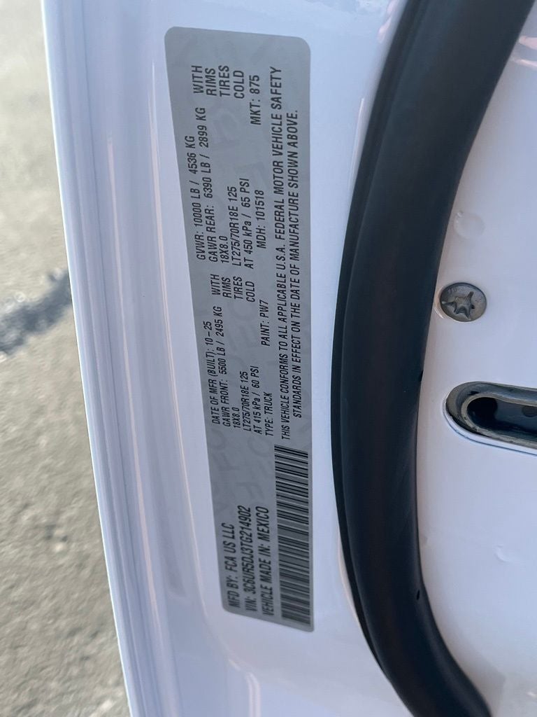 2026 RAM Ram 2500 2500 BIG HORN CREW CAB 4X4 6'4' BOX