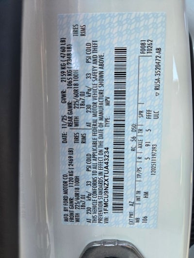 2026 Ford Escape Hybrid ST-Line Select