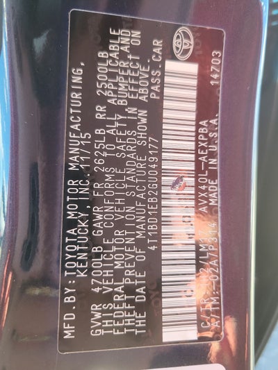 2016 Toyota Avalon Hybrid Base