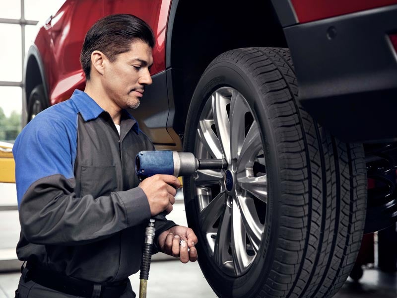 Quality Brand Tires and Routine Maintenance Display