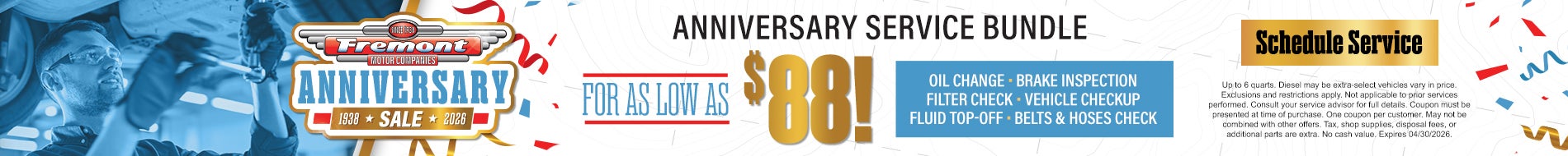 Anniversary Service Bundle