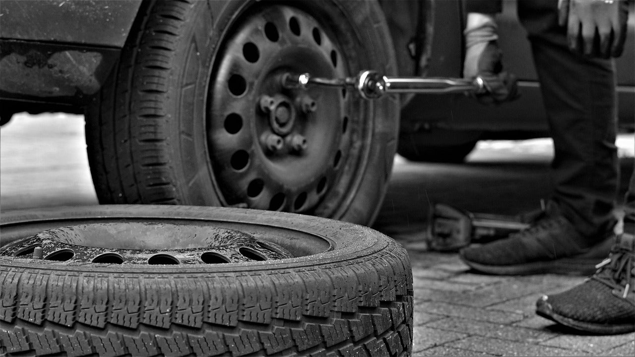 Winter tires tread pattern in snow for sale in Powell WY